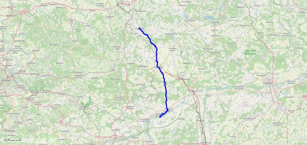 19.08.2021 Dinkelbühl - Dillingen 76 km +630m -645m